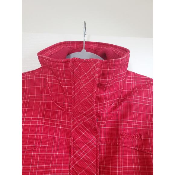 Bergans of Norway 1523 Mandal Lady Red Plaid Outdoor Belted Jacket Women's Large - Picture 2 of 16